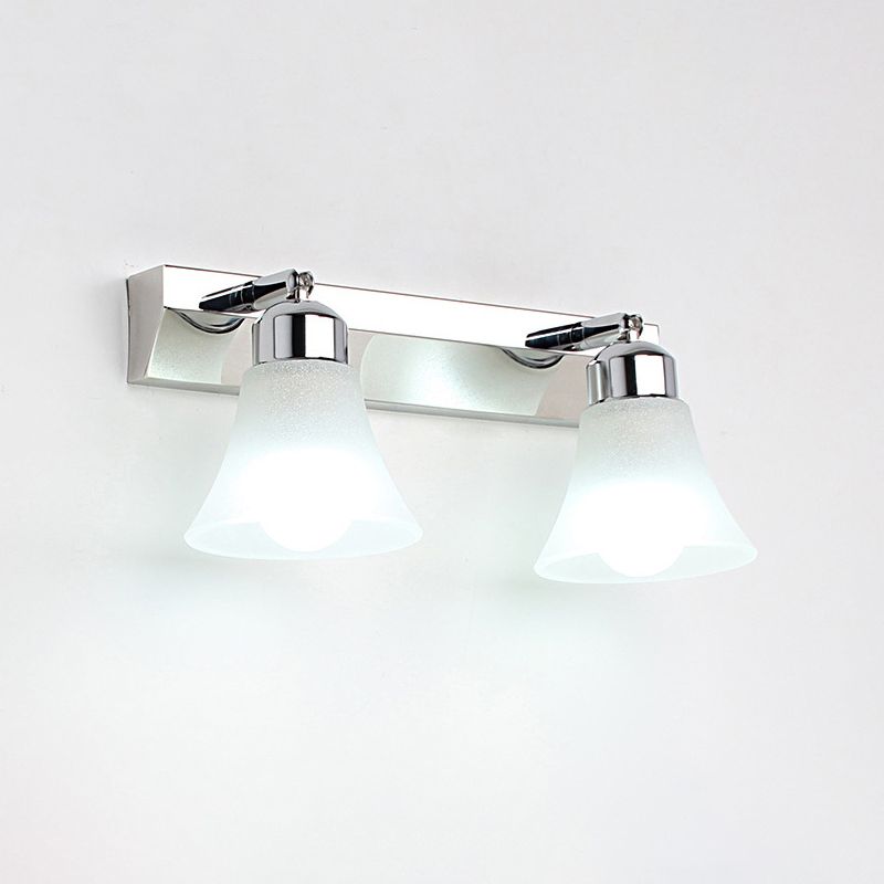 Silver Bell Mirror Lighting Modern Style Stainless Steel Wall Sconce Light Fixture