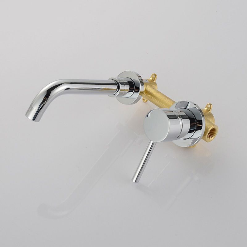 Industrial Wall Mounted Bathroom Faucet 2 Hole Swivel Spout Vessel Faucet