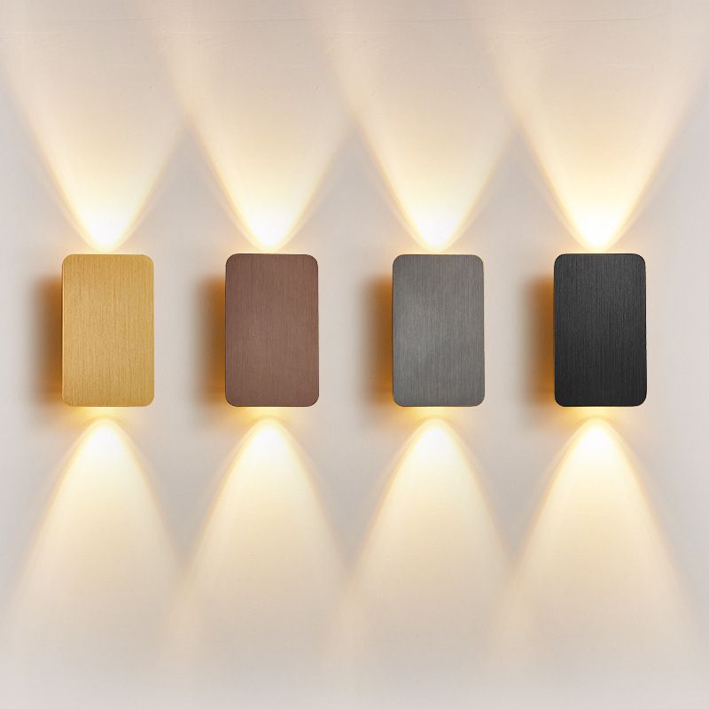 Metal Square Shape Wall Mount Lighting Modern 2-Lights Wall Mount Light Fixture