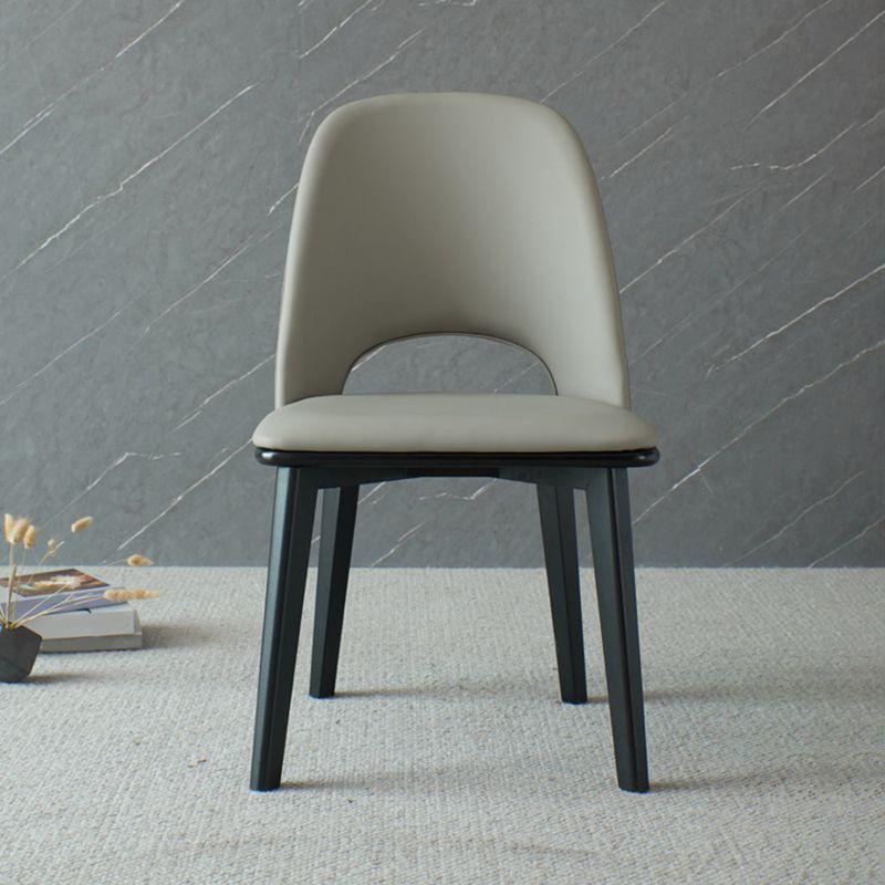 Industrial Home Indoor Chair Solid Wood Legs Dining Armless Chair