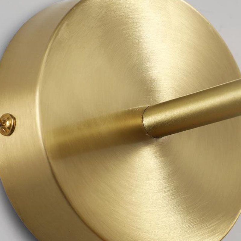 1-Light Geometric Shade Wall Sconce Post-Modern Simple Style Wall Lighting in Brass