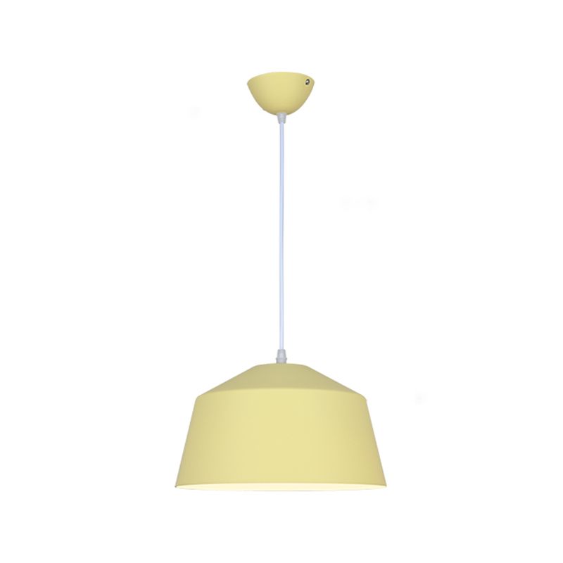 Bowl Shape Hanging Lighting Modern Macaron Style Metal 1 Pendre clair pour l'hôtel