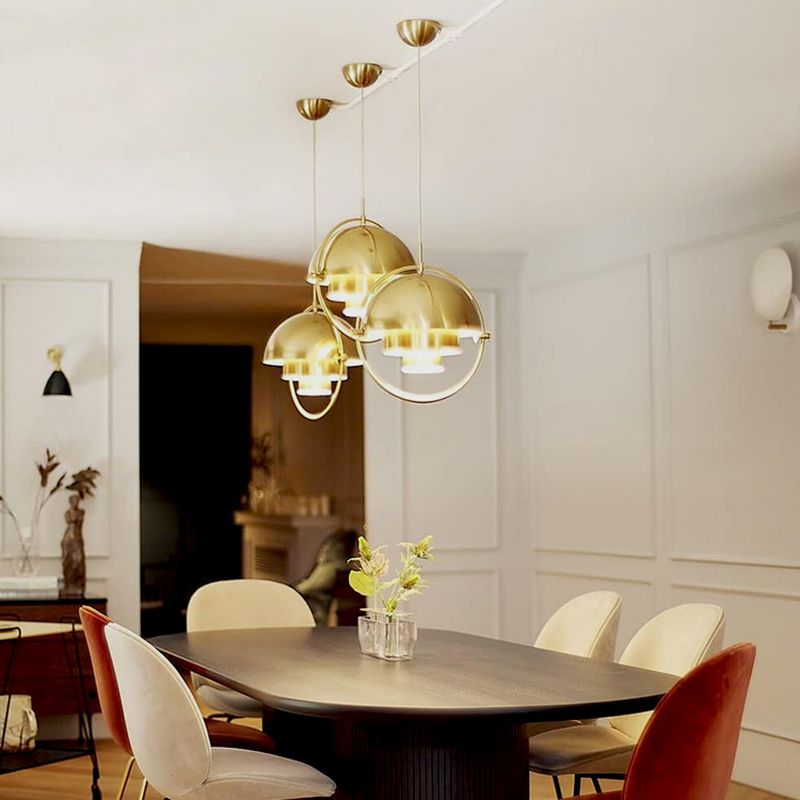 Zwart ijzer eigentijdse hangende hanglamp 1-licht druppel hanger voor woonkamer