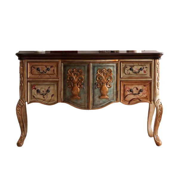 Victoria Wood End Table Free Form Sofa Console Table for Hall