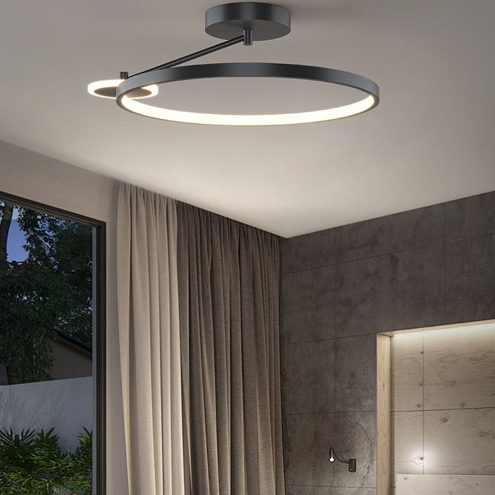 Luz de descarga de descarga circular contemporánea de metal 2 iluminación Flushmount Flushmount