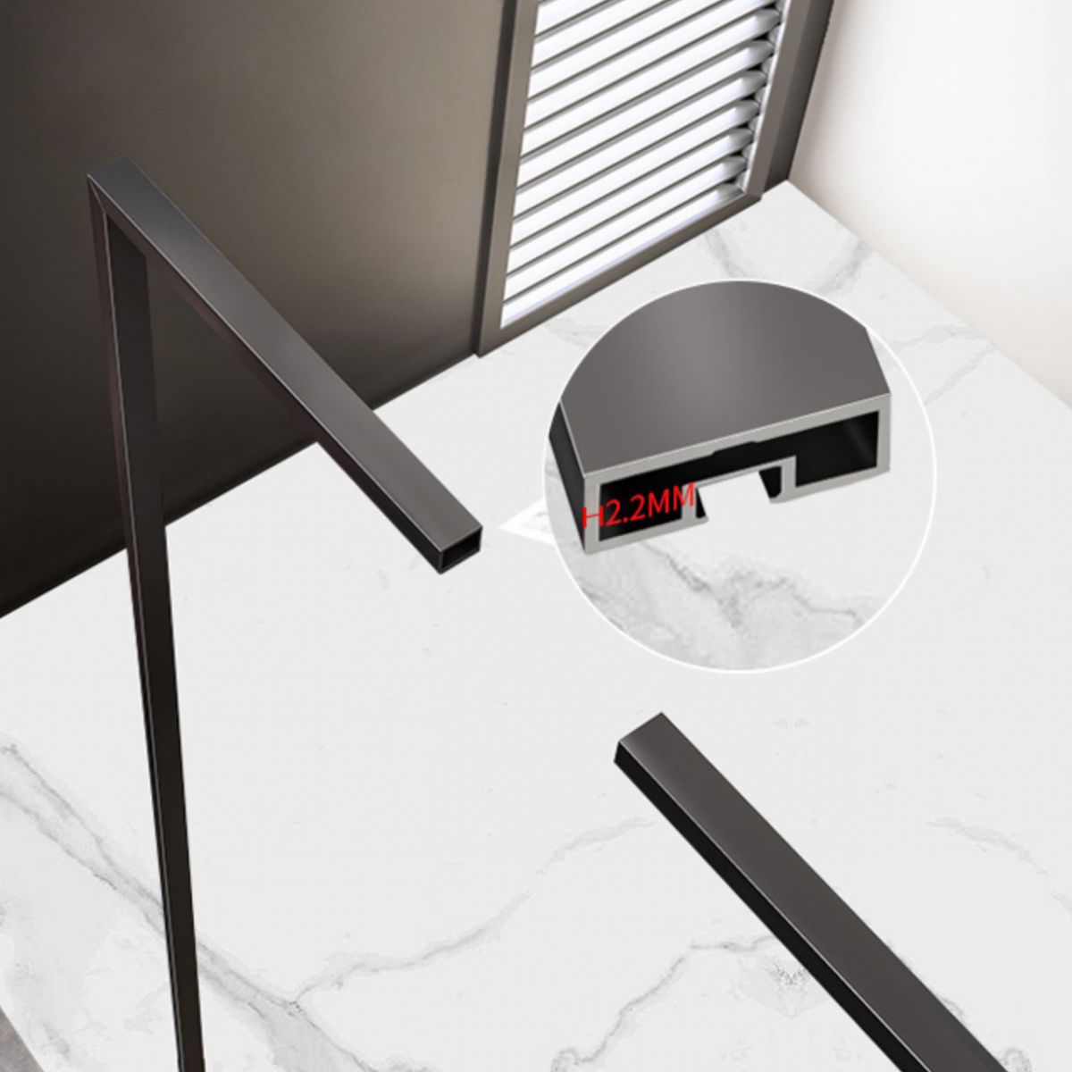 Metal and Glass Shower Bath Door Simple Inline Black Shower Door