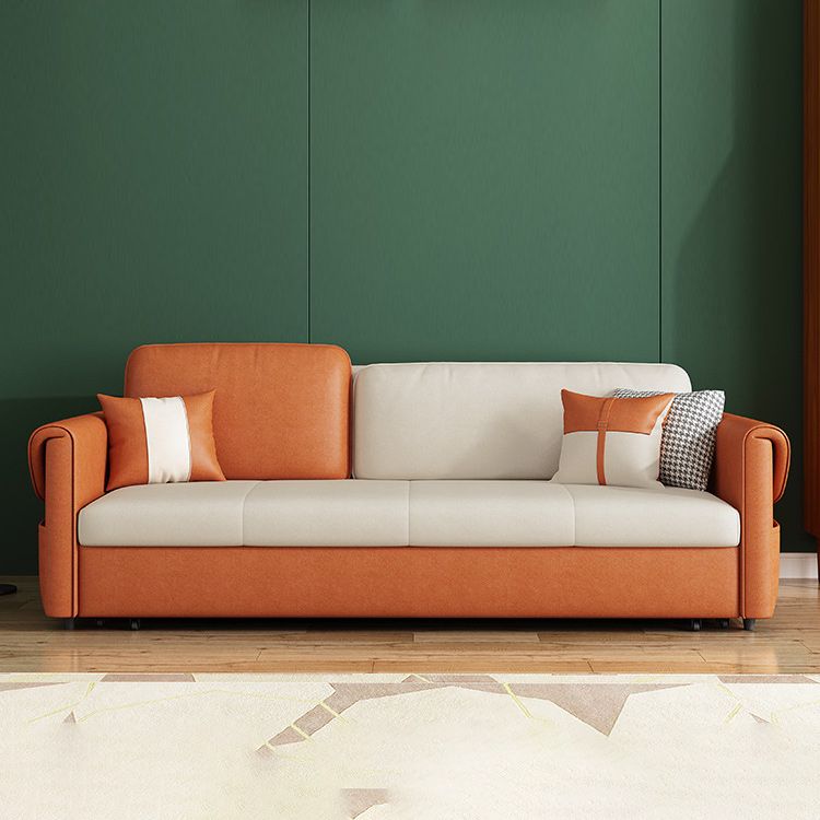 Pillow Included Futon Sofa Bed Foldable Futon Sleeper Sofa with Storage