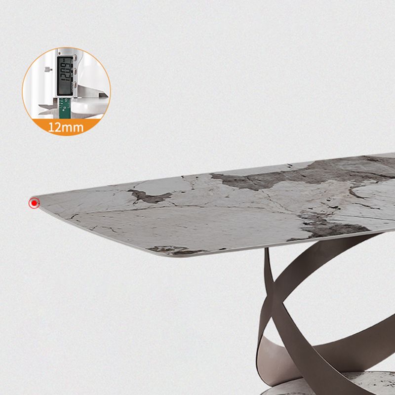 Modern Rectangle Dining Table Set 1/4/5/6/7 Pieces Dinette Set with Sintered Stone Top