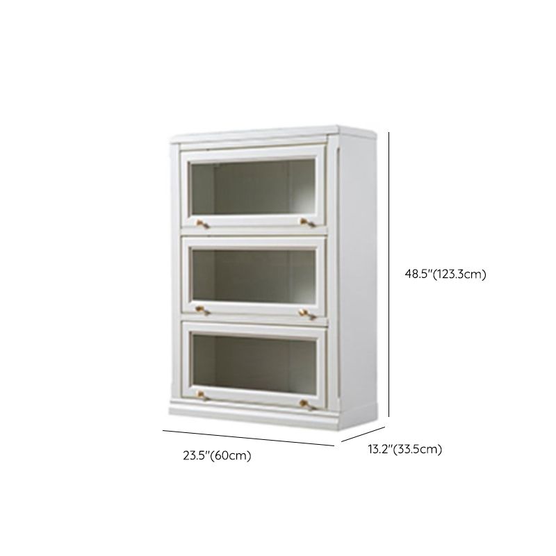 White Standard Bookcase Contemporary Wooden Bookshelf with Shelves