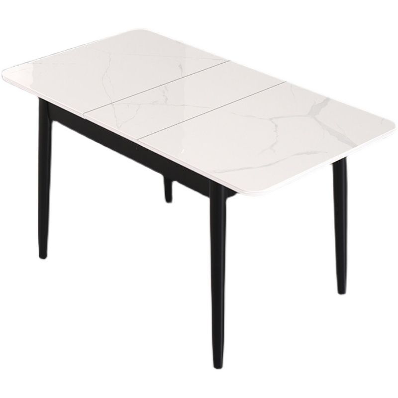 Modern Rectangle Dining Table Sintered Stone Dining Table with 4 Legs,47.2"L x 29.5"W x 29.5"H