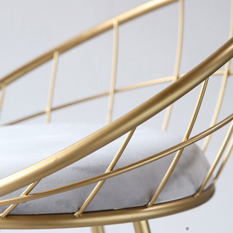 Contemporary Matte Finish Iron Bar Stool Footrest Home Counter Stool