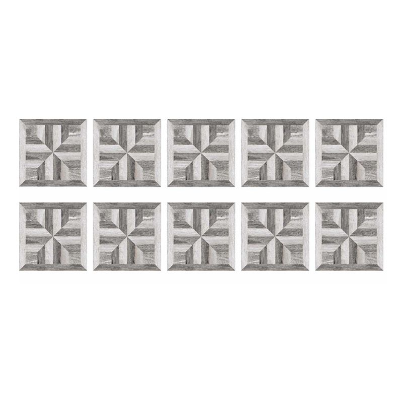 Modernist Floral Wallpaper Panels 10 Pcs Grey Wood Look Wall Art, Pick Up Sticks