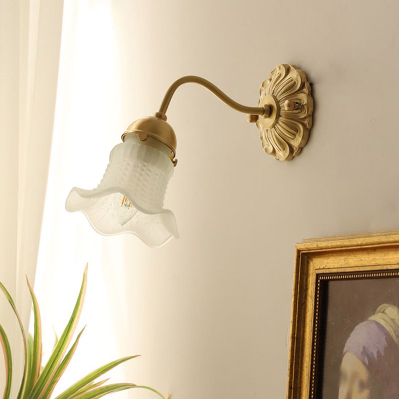 Modern Style Flower Shaped Wall Light Sconces Metal 1 Light Wall Lighting