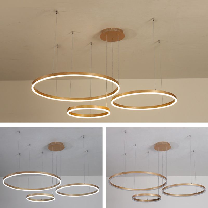 Multi Lights Metal Suspension Pendant Lamp Tiers Modern Style Suspended Lighting Fixture