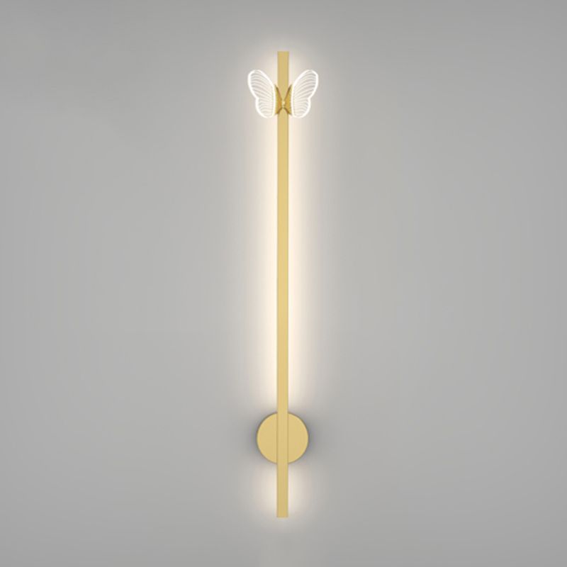 Strip Shape Wall Mount Light Butterfly LED Wall Light with Acrylic Shade for Bedroom