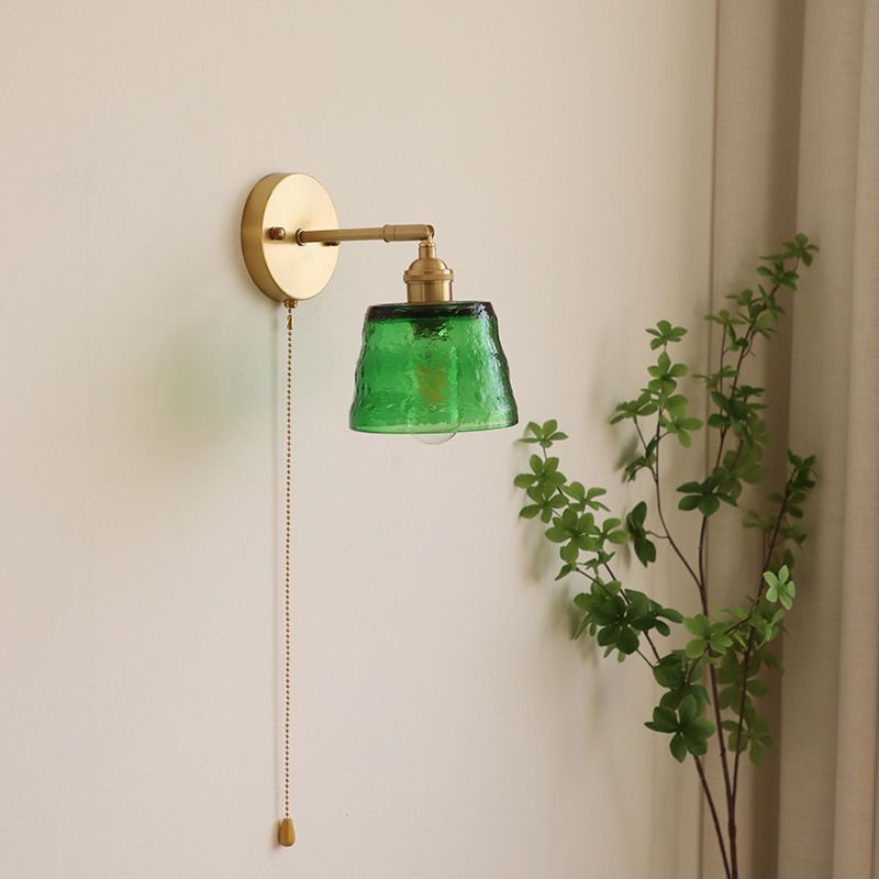 Glass Cylinder Wall Sconces Industrial Style 1 Light Wall Mounted Lamps