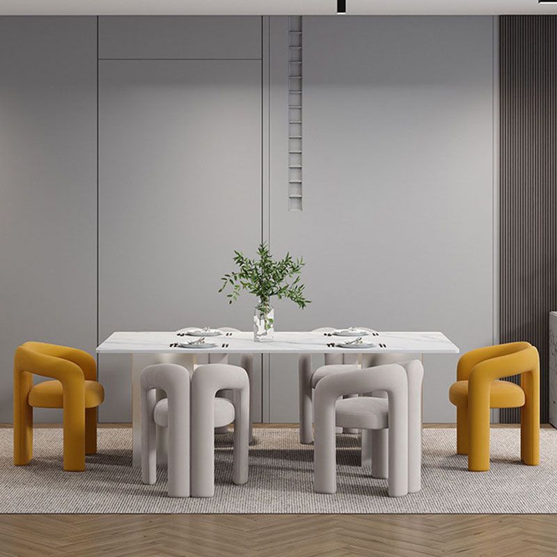 Matte Finish Dining Chair Designer Style Velvet Restaurant Arm Chair