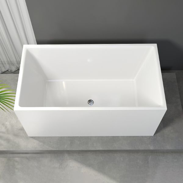 Soaking Rectangular Bathtub Antique Finish Freestanding Bath Tub