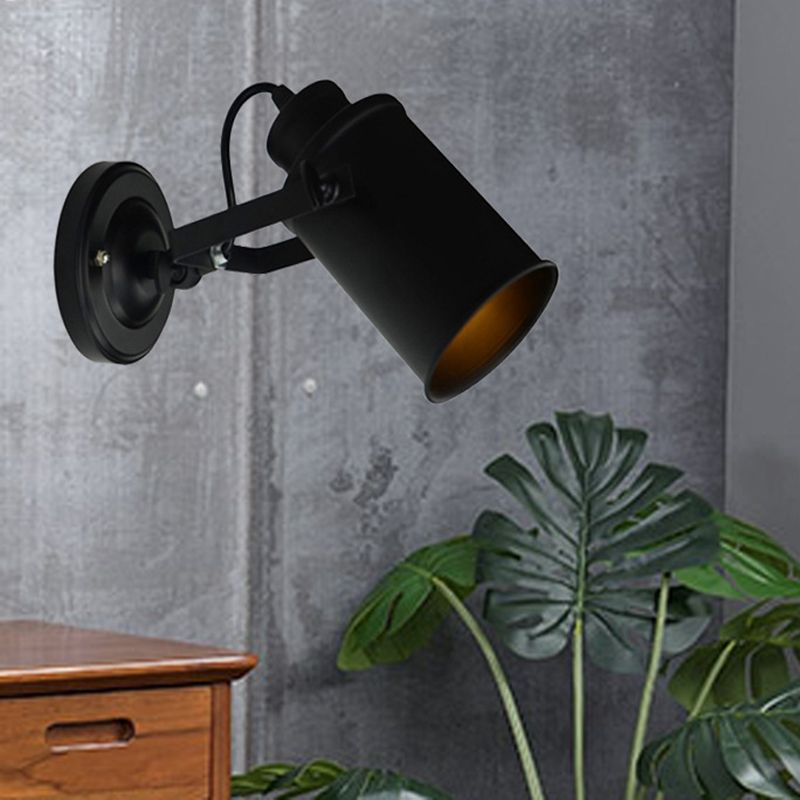 Luces de apliques de pared armada de estilo industrial estadounidense 1 apliques de metal ligero