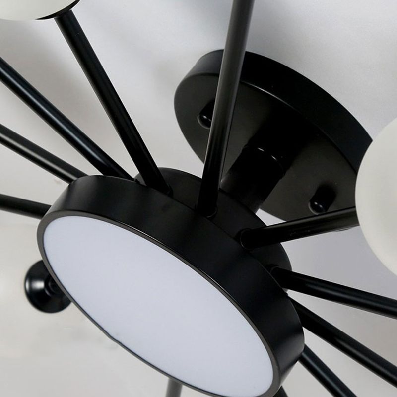 Modern Round Ceiling Light Colorful Multi Light Flush Mount Light for Bedroom