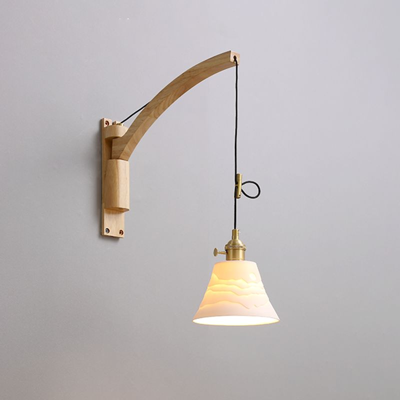 Wood Wall Sconce Light Modern Creative Wall Light for Bedroom