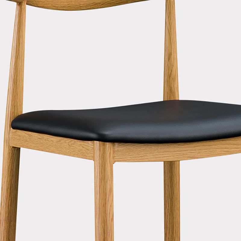 Industrial Wooden Counter Height Stools Armless Bar Stool With Low Black