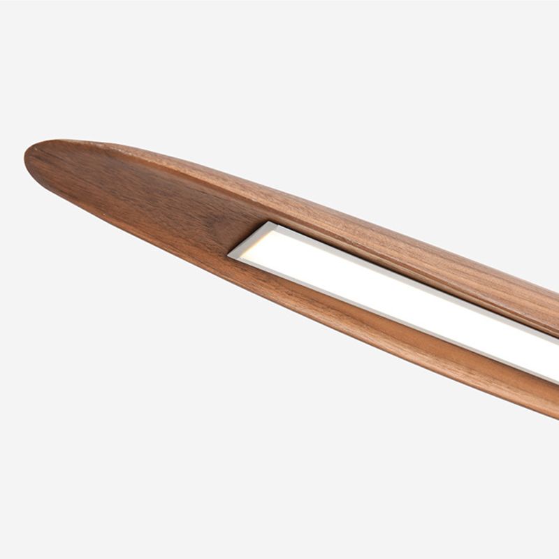 Wood Hanging Pendant Lights Nordic Modern Linear Hanging Lamps for Tea Room