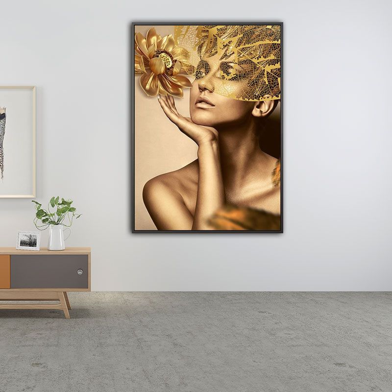 Décoration murale élégante et moderne pour chambre de fille, impression sur toile, couleur douce