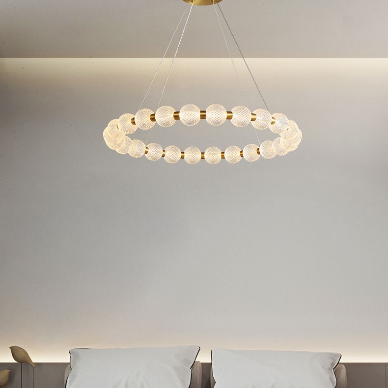 Gouden ronde vorm hanglamp moderne minimalistische acryl -ledhanglamp voor woonkamer