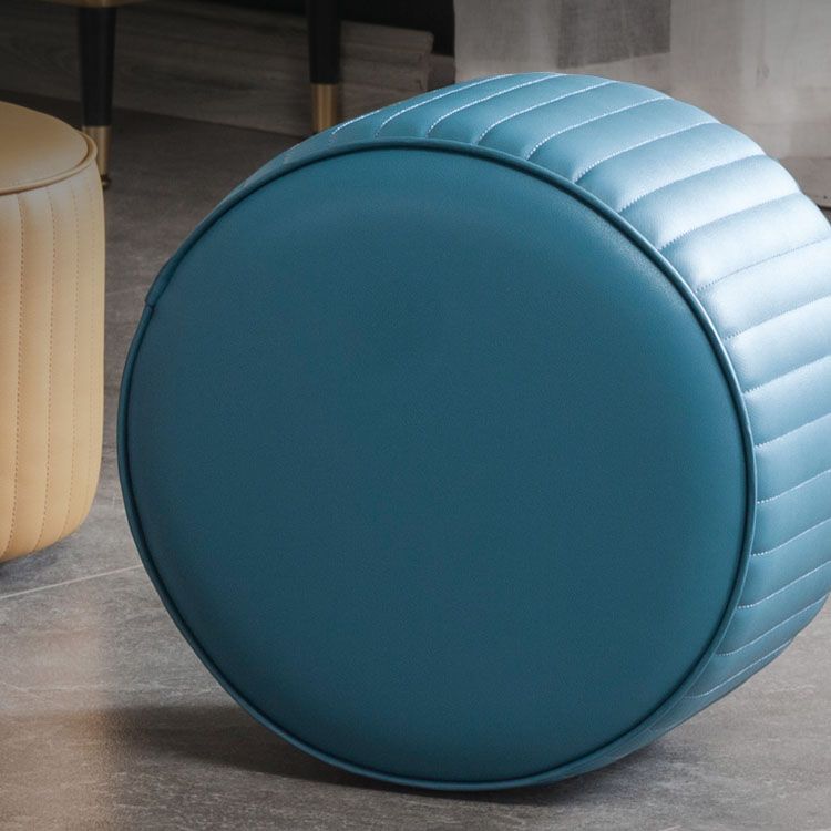 Leather Standard Stool Modern Style Simple Household Round Footstool