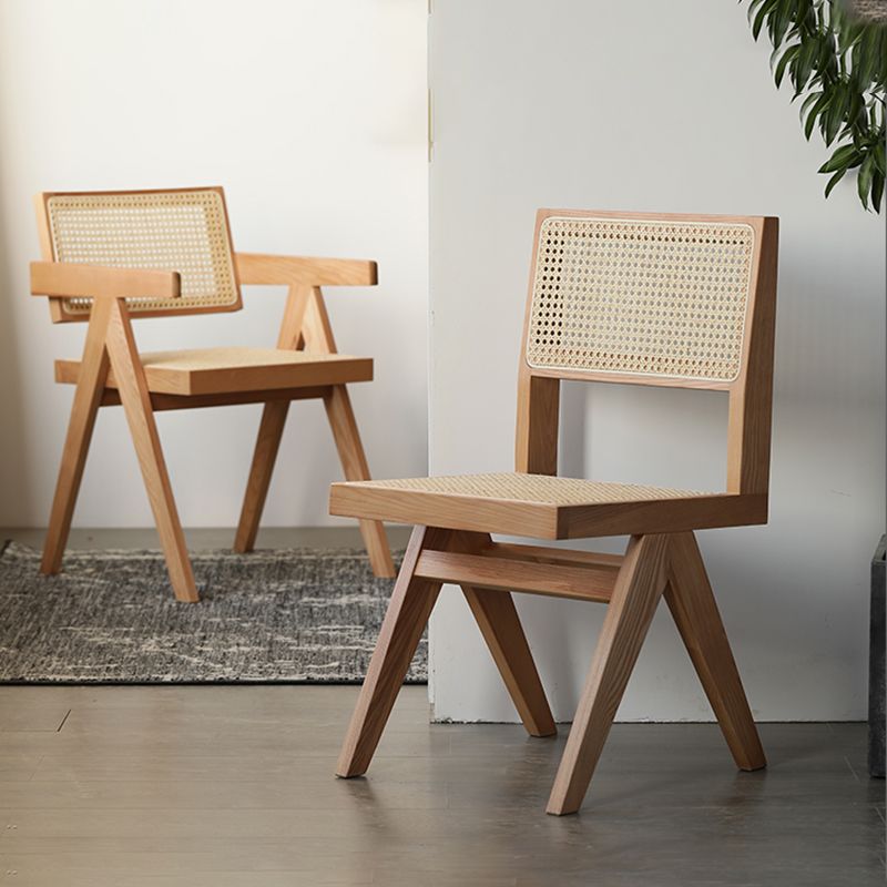 Traditional Dining Chair Wooden Open Back Side Chair for Home