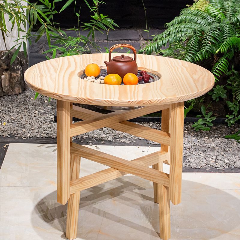 Solid Wood Coffee Table 31.5"L X 31.5"W X 52.5"H Outdoor Table