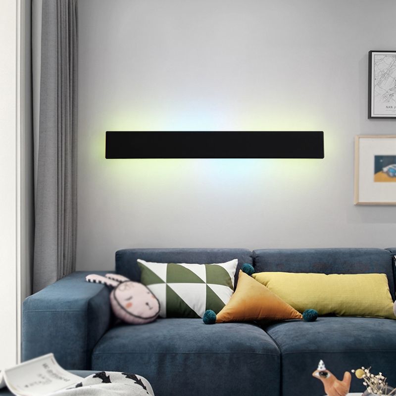 Metal Rectangular Wall Mounted Light Modern Style 1 Light Wall Light Sconces