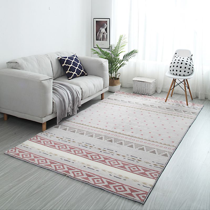 Multikolor Böhmen Teppich Polyester Symmetrischer Druck Teppich Färbung resistent maschinenwaschbar