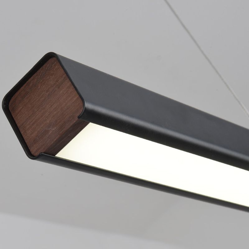 Modern Pendant Lighting for Kitchen Island Linear Pendant Lighting Hanging Lamp in Black