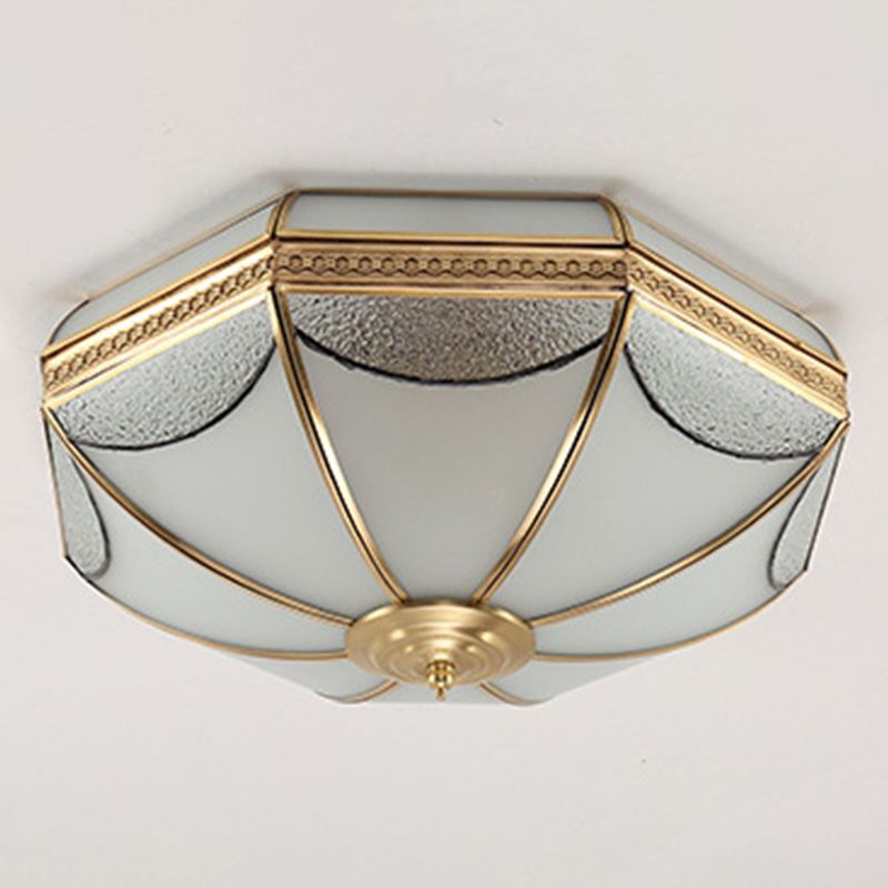 Bronze Ceiling Mount Light Fixtures Colonial Ceiling Flush Mount Lights with Glass Shade