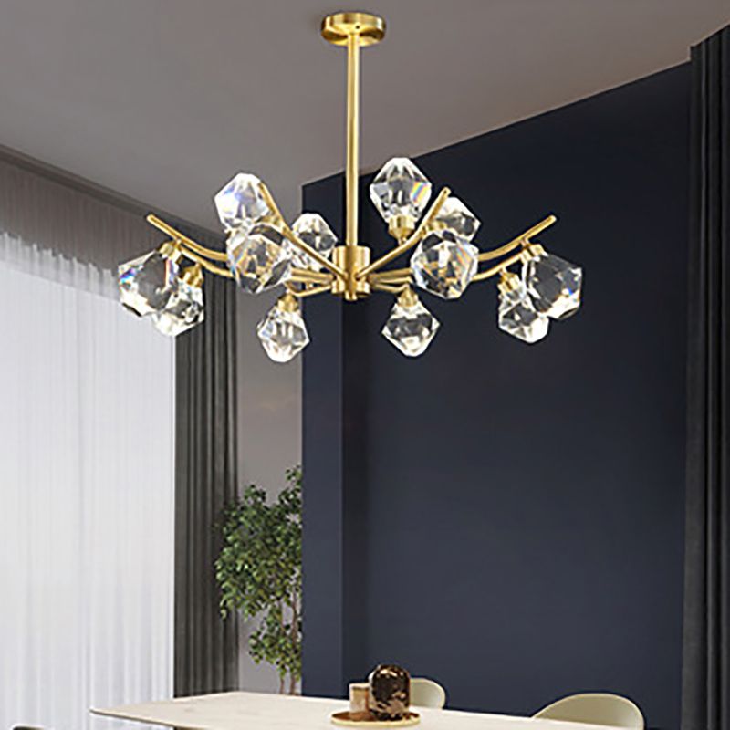 Nordic Multi Light Crystal Chandelier Light Fixtures Restaurant Hanging Chandelier