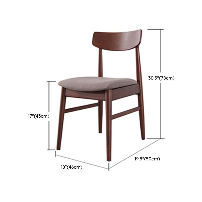 Modern Brown Furniture Set 5 Pcs Rectangle Solid Wood Dinette Table with Dining Chair