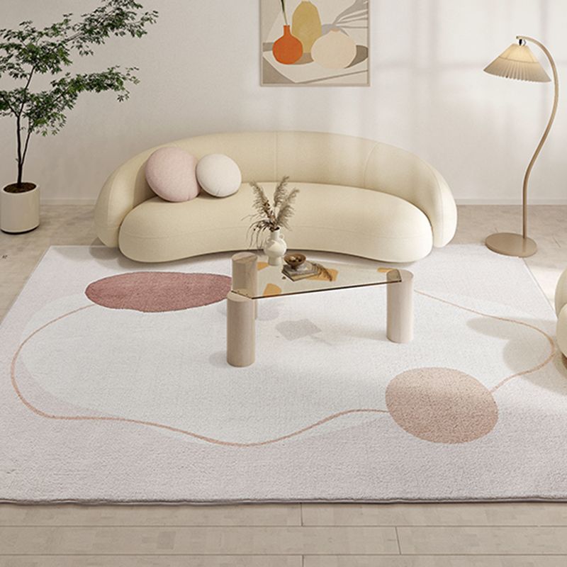 Color Mixed Simplicity Area Rug Polyester Color Block Rug Stain Resistant Indoor Rug for Living Room