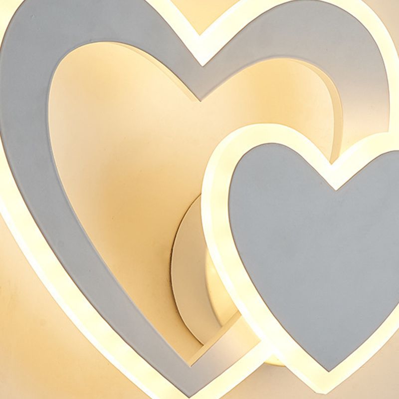 Contemporary Style Metal Wall Light Geometric LED Wall Sconce for Living Room