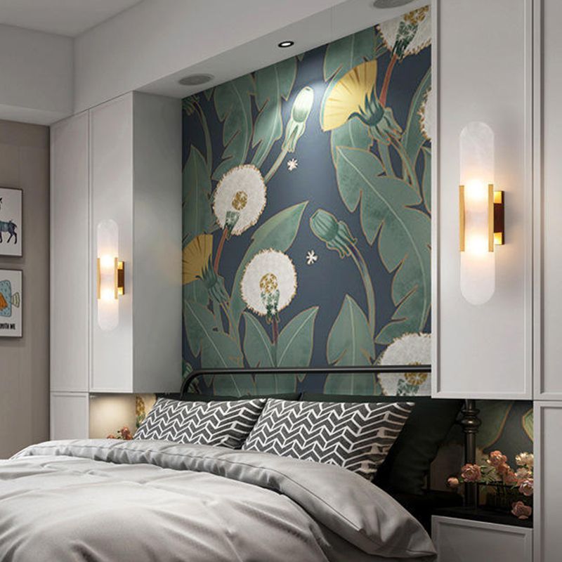 Elongated Shape Sconce Wall Light Modern Bordic Style Glass Sconces