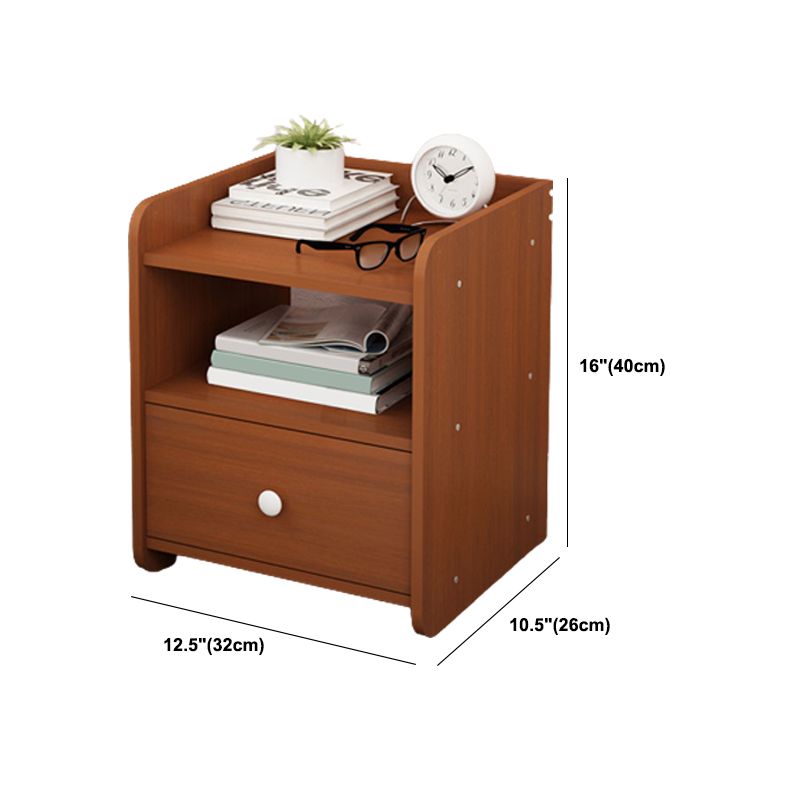 Modern Nightstand Wooden Night Table with Drawers for Bedroom
