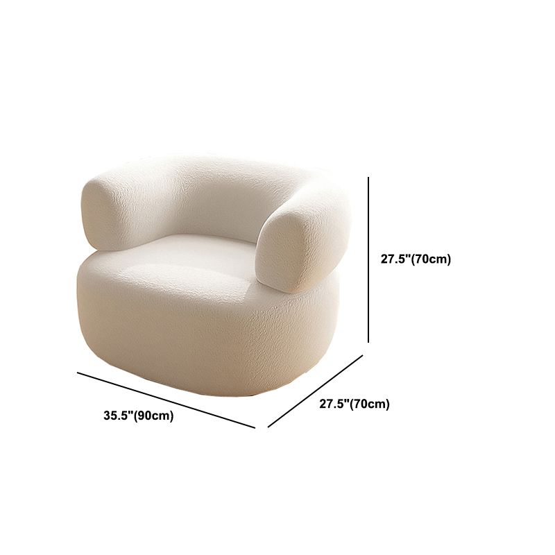 Contemporary Curved Sofa Sloped Arm Sofa with Tight Back for Living Room