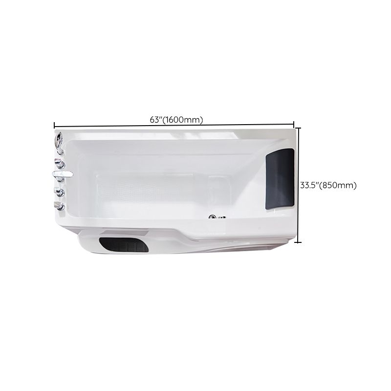Contemporary Rectangle Bathtub Acrylic Air /Whirlpool/Soaking Bathtub