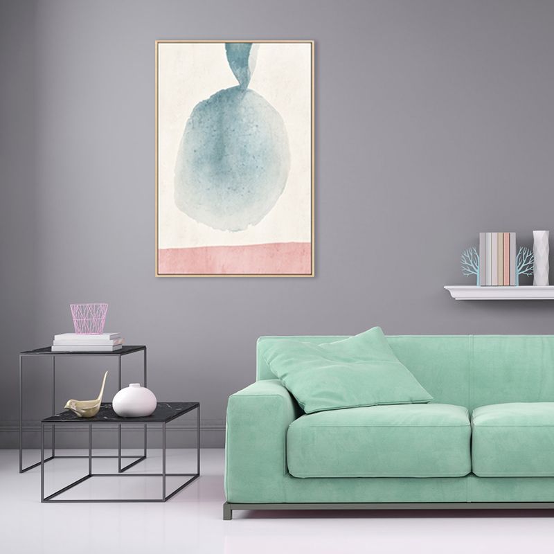 Scandinavian Abstract Canvas Boys Room Wall Decor in Pastel Color, Multiple Sizes