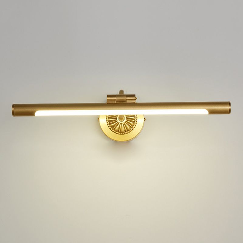 Contemporary Golden Bathroom Vanity Light Metal Single LED Bath Bar