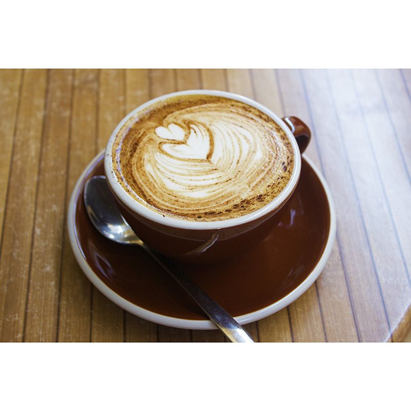 Contemporary Coffee Mural Photography Horizontal Wall Covering for Coffee Shop