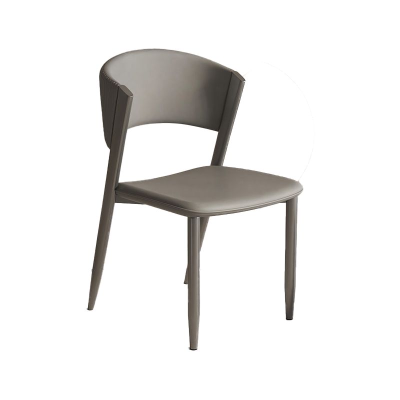 Faux Leather Dining Chairs Designer style Open Back Armless Chair