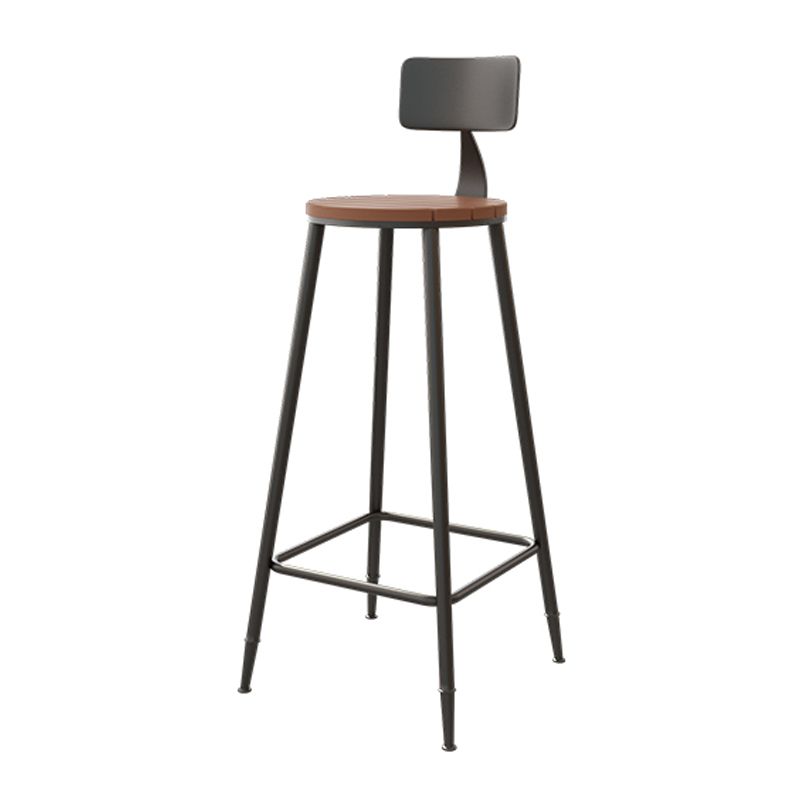 Metal Indoor/ Outdoor Counter Stools Modern Round Armless Bar Stool