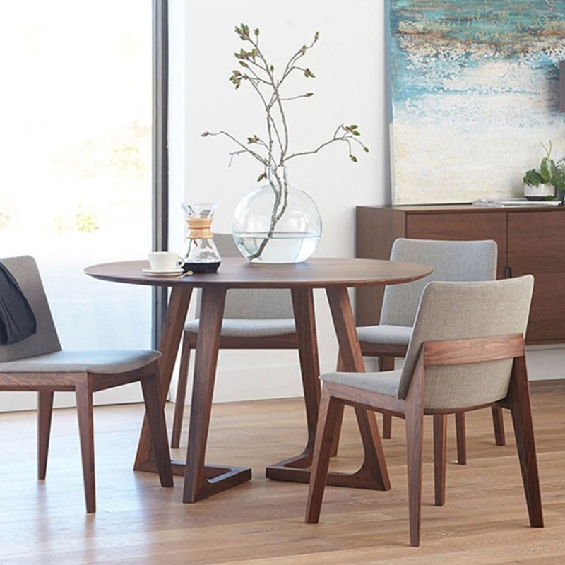 Living Room Simple Style Wood Dining Table Round Dining Table